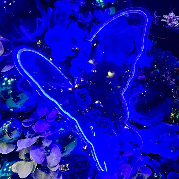 Blue Negative Signature Acrylic LED Butterfly with White LED - Image 3