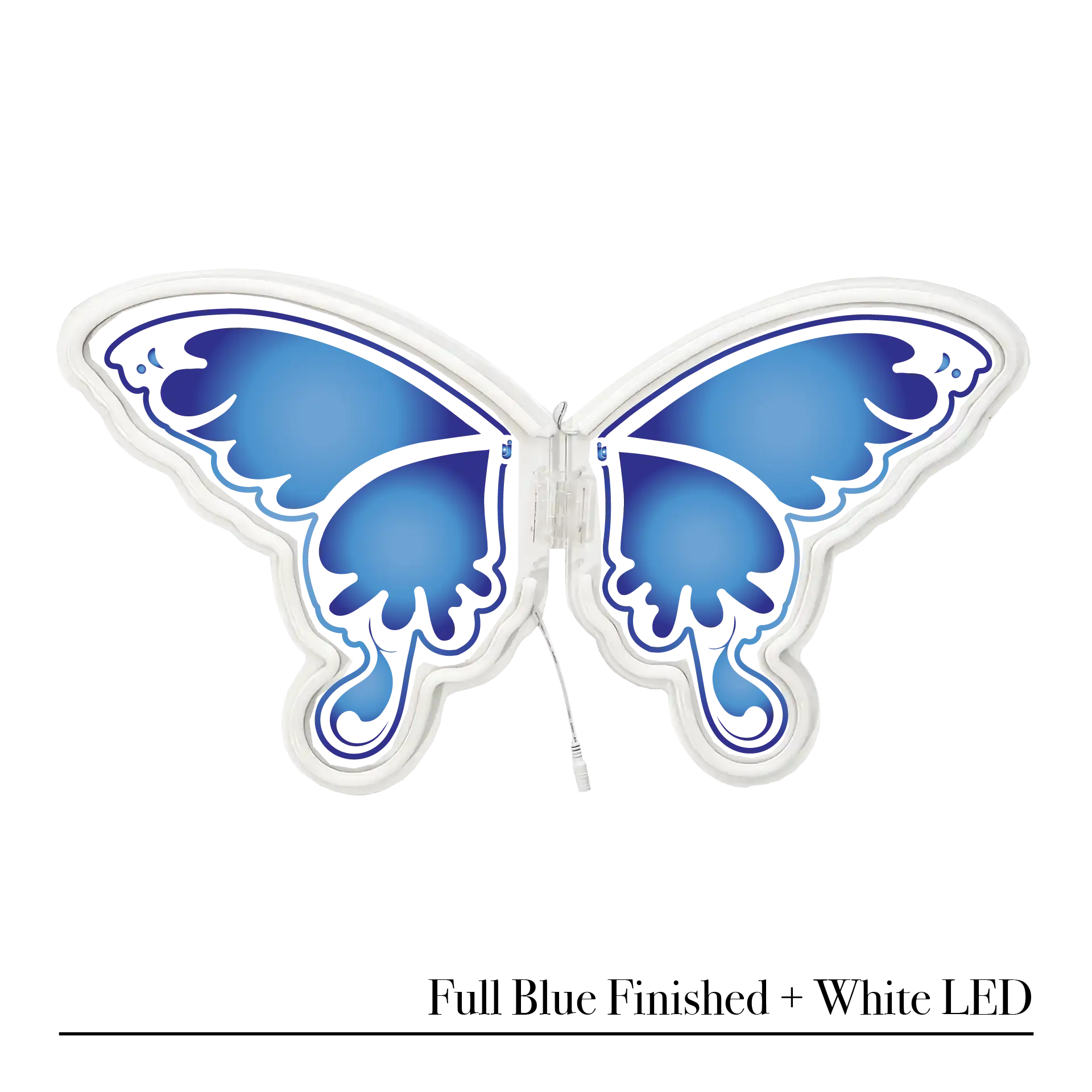 Blue Negative Signature Acrylic LED Butterfly with White LED - Image 4