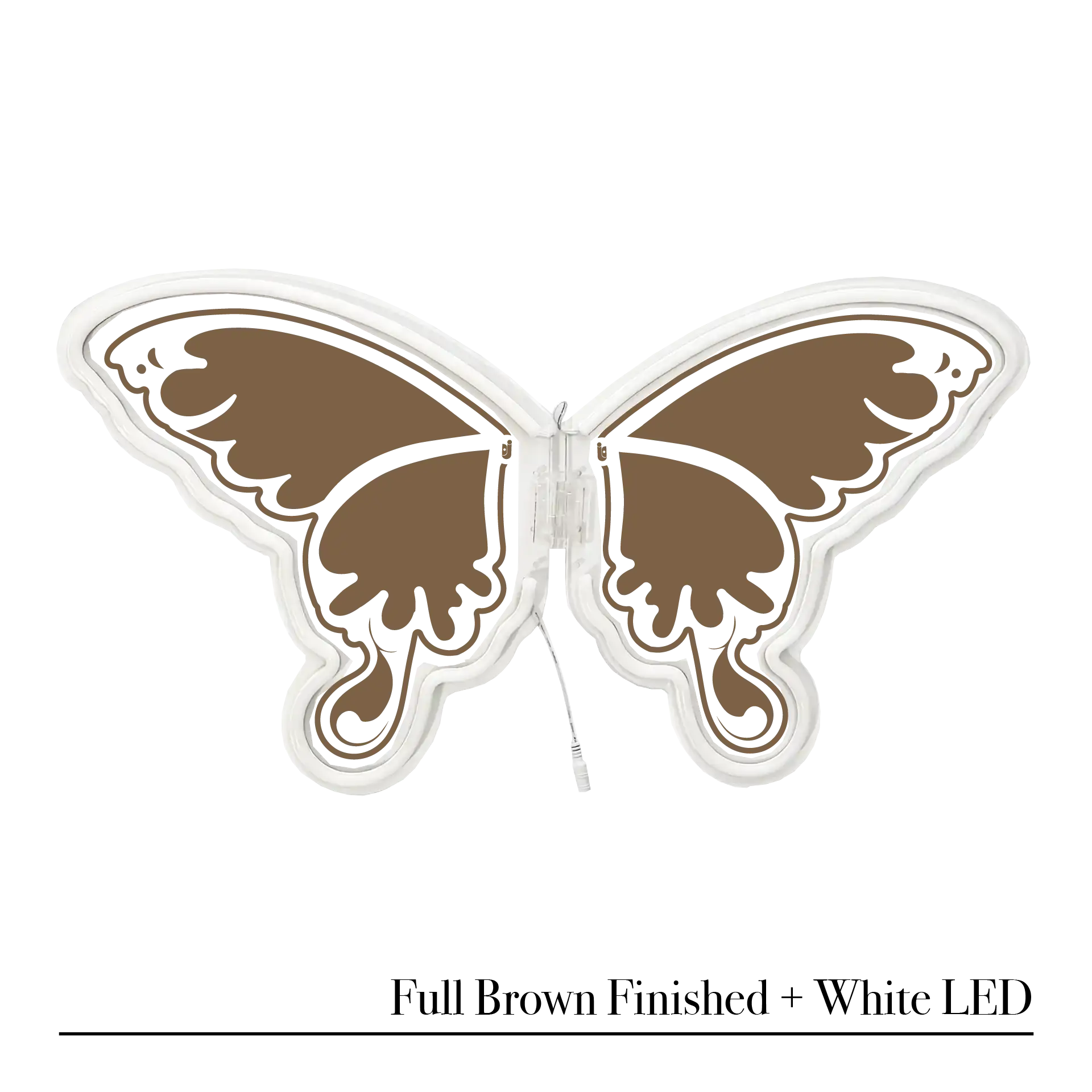 Brown Negative Signature Acrylic LED Butterfly with White LED - Image 2